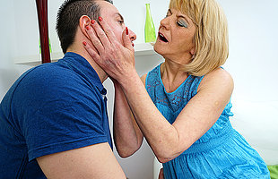 Naughty older lady doing will not hear of toy boy