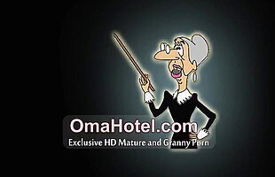 Oma Hotel Margoth with her younger couple in a nasty 3some granny fuck